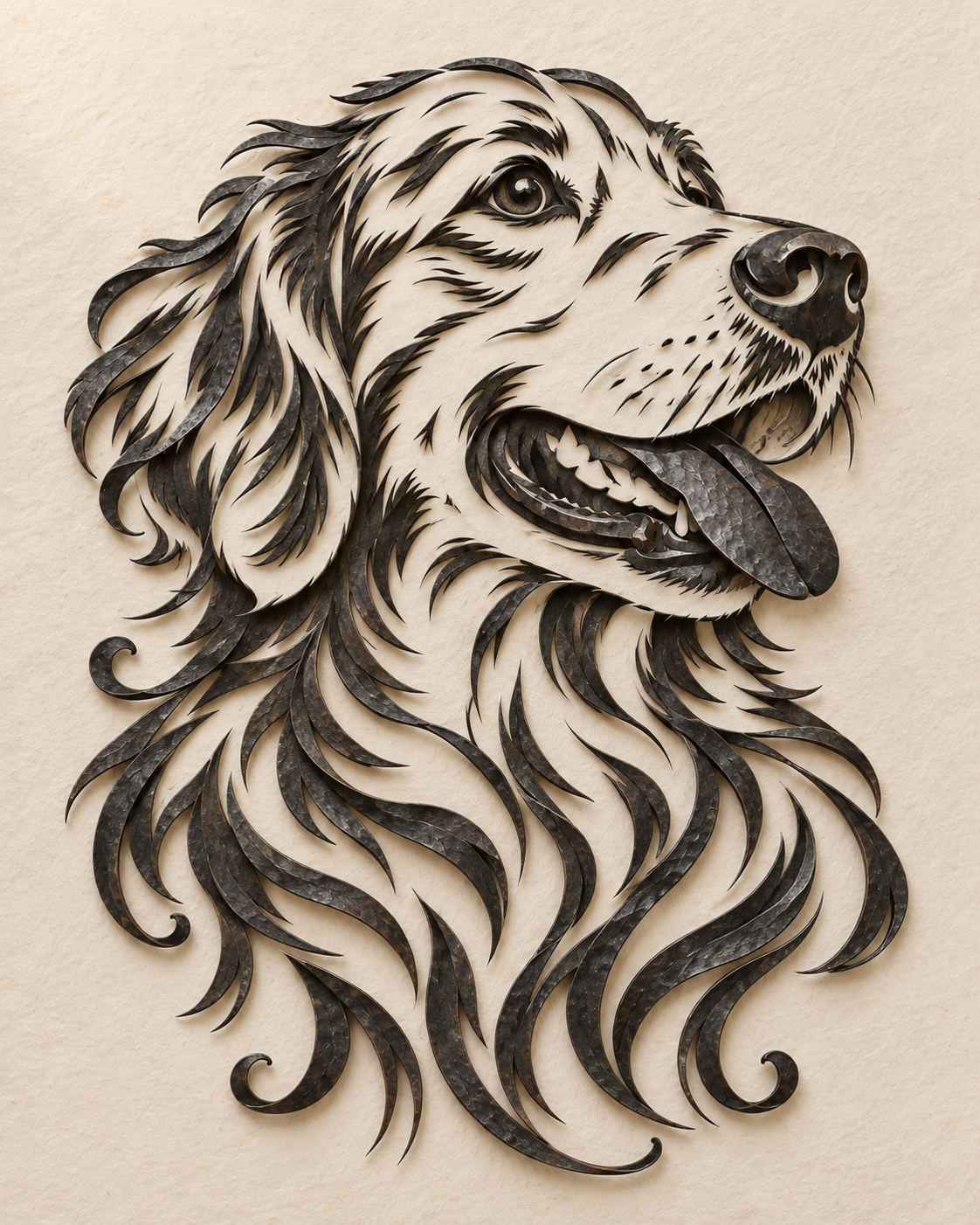 Pet metal portrait concept